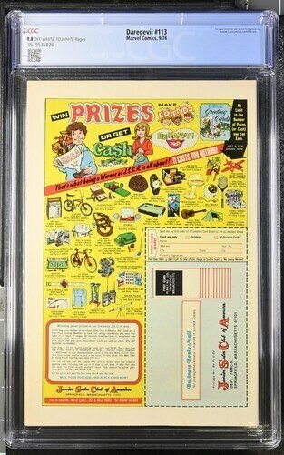 Daredevil #113 1974 Marvel Comics CGC 9.8