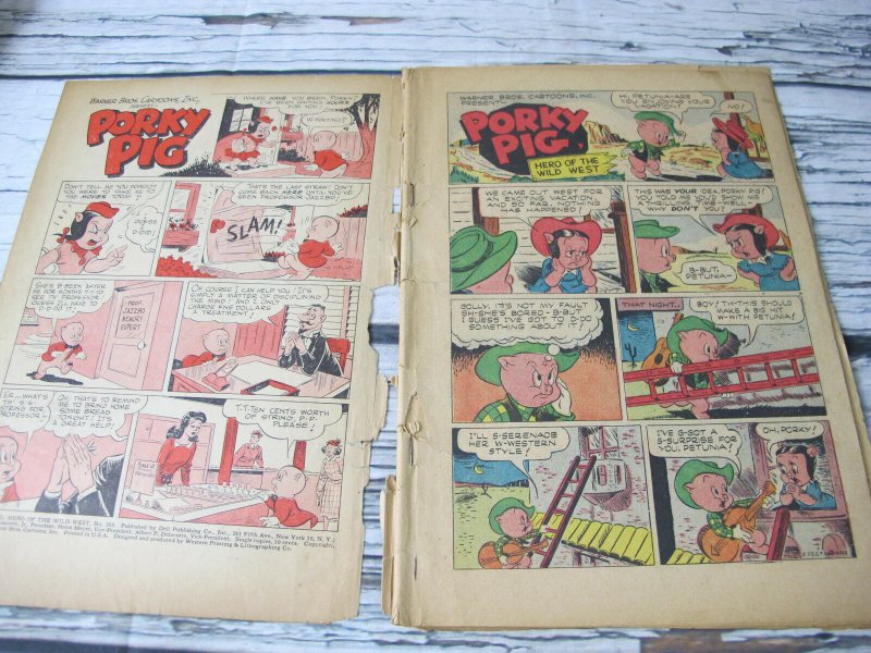 Porky Pig Hero Of The West Dell Comics Golden Age 1949 #260