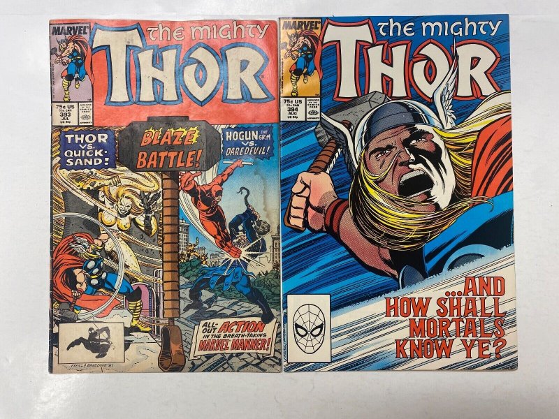 4 Thor MARVEL comic books #393 394 396 397 74 KM15