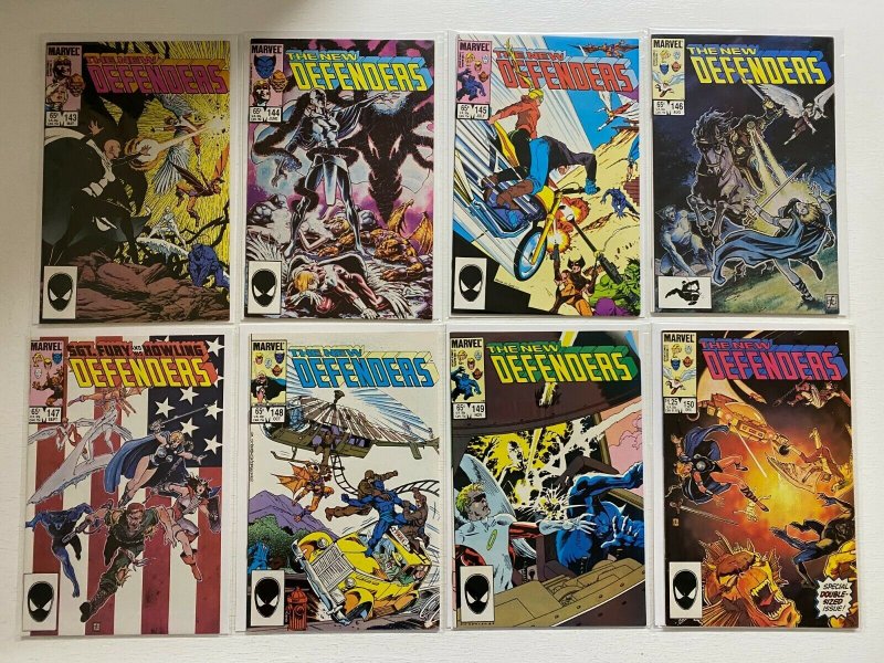 Defenders lot #101-151 Marvel 49 pieces average 7.0 (range 6 to 8) (1981-'86)