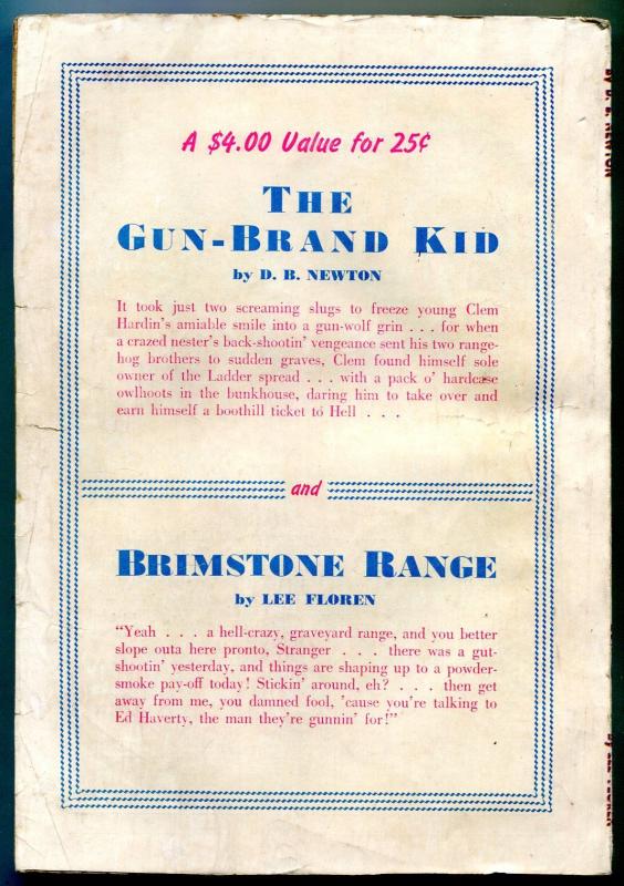 Two Western Books Pulp #5 Winter 1949- Gun Brand Kid vg