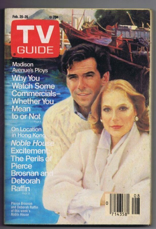 ORIGINAL Vintage February 20 1988 TV Guide No Label Noble House Pierce Brosnan