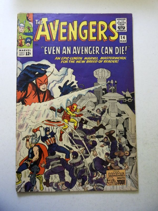 The Avengers #14 (1965) GD/VG Con 1 1/2 spine split, cover detached at 1 staple