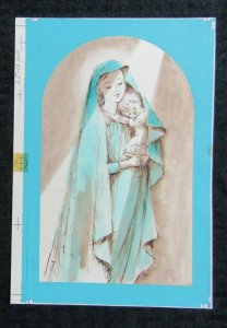 RELIGIOUS Mary Baby Jesus in Shining Starlight 5.5x8 Greeting Card Art #R2512