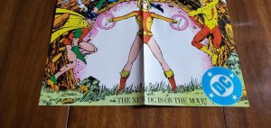 TEEN TITANS ORIGINAL Promo Poster (1982) GEORGE PEREZ art 1st TERRA DC COMICS