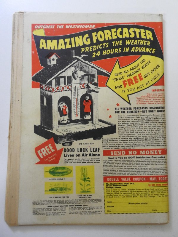 Red Ryder Comics #15 (1943) GD Condition Cover and centerfold wrap detached