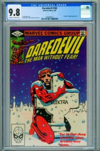 DAREDEVIL #182 CGC 9.8--ELEKTRA--FRANK MILLER--comic book--3826992017