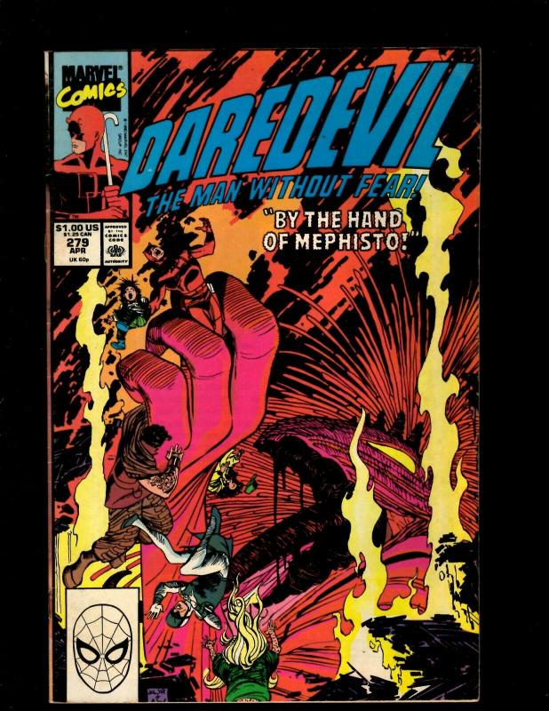 Lot of 7 Daredevil Marvel Comic Books #264 265 266 267 279 289 298 J369