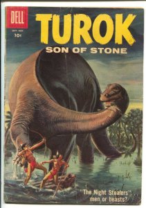 Turok Son of Stone #13 1958-Dell-Pre-historic Indian adventures-Dinosaur cove...