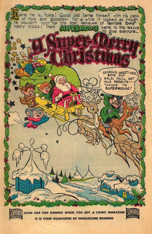 SANTA'S CHRISTMAS COMICS 1952  One-Shot * Standard & ACG Funny Animals * 100 pgs