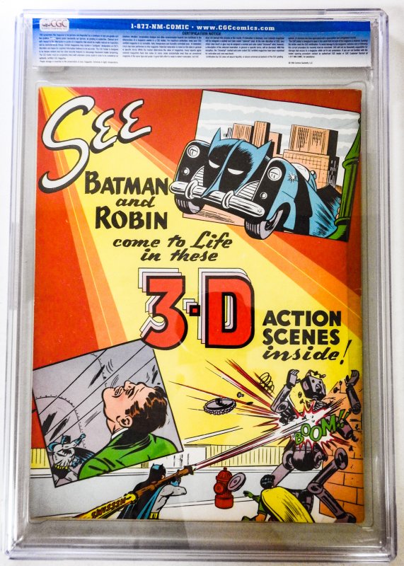 3-D Batman CGC 8.5! Cream-OW Pages! Manufactured W/ 1 pair 3D Bat-glasses