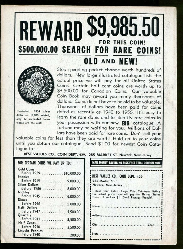 TARGET MAGAZINE DECEMBER 1961-SPOOKS ANONYMOUS-CIA-INTERIOR ART-CHEESECAKE-FN+