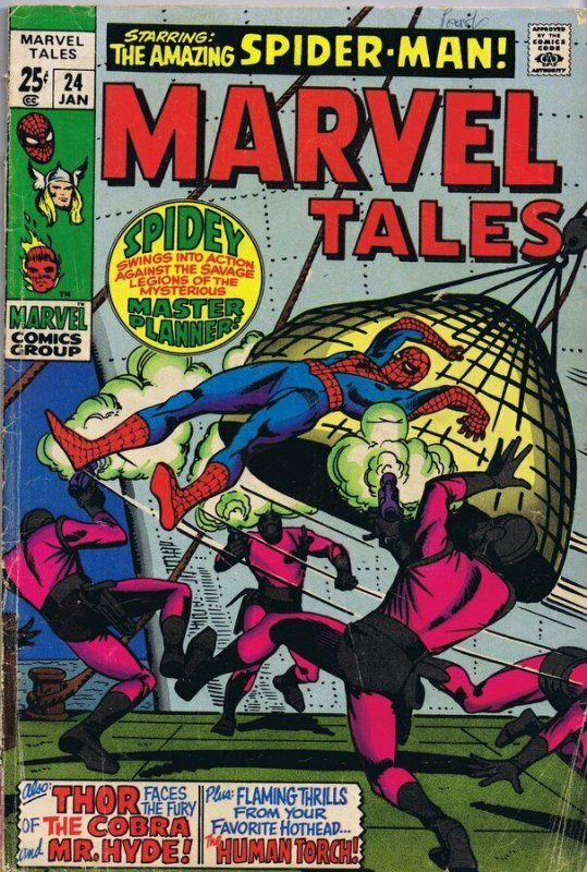 Marvel Tales #24 ORIGINAL Vintage 1969 Spider-Man Thor Human Torch