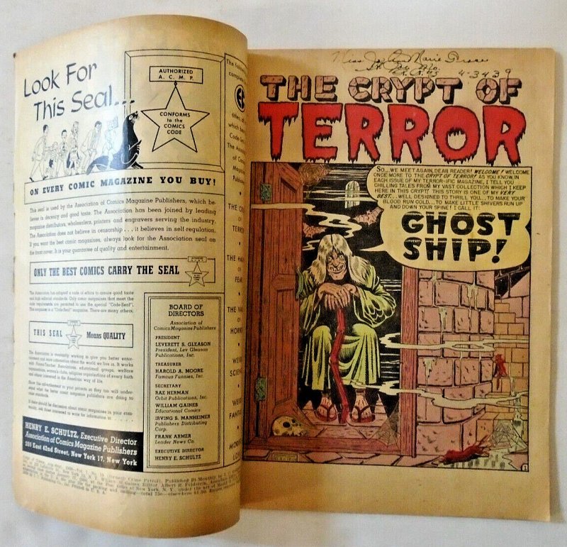Crypt of Terror #19vg (EC, 1950) Becomes Tales From The Crypt!