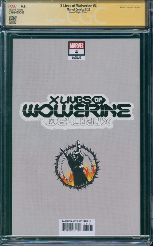 2x X Lives of Wolverine #4 CGC 9.8 Granov Sketch Cover & Granov Virgin Edition