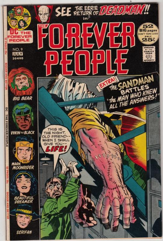 Forever People #9 (Jul-72) FN/VF+ High-Grade Big Bear, Beautiful Dreamer, Ser...