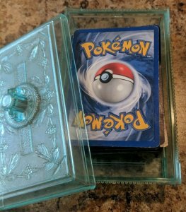 Pokemon cards Various  lot of 52 and Card Holder 1999-2017 very used