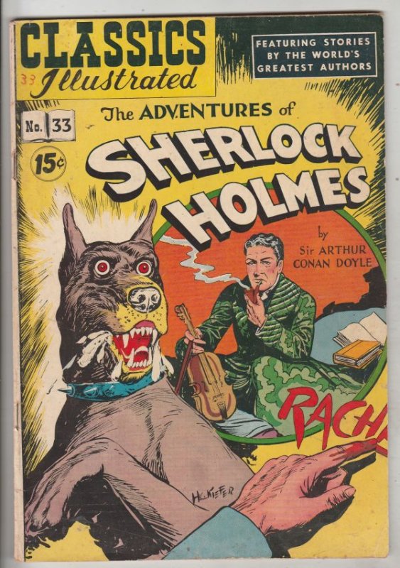 Classic Comics #33 (Jan-47) FN Affordable-Grade Sherlock Holmes, Doctor Watson
