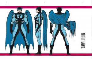 Official Handbook of the Marvel Universe Sheet- Nighthawk