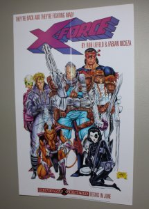 X-Force Mutant Genesis Promo Poster / Liefeld / MINT / 1991