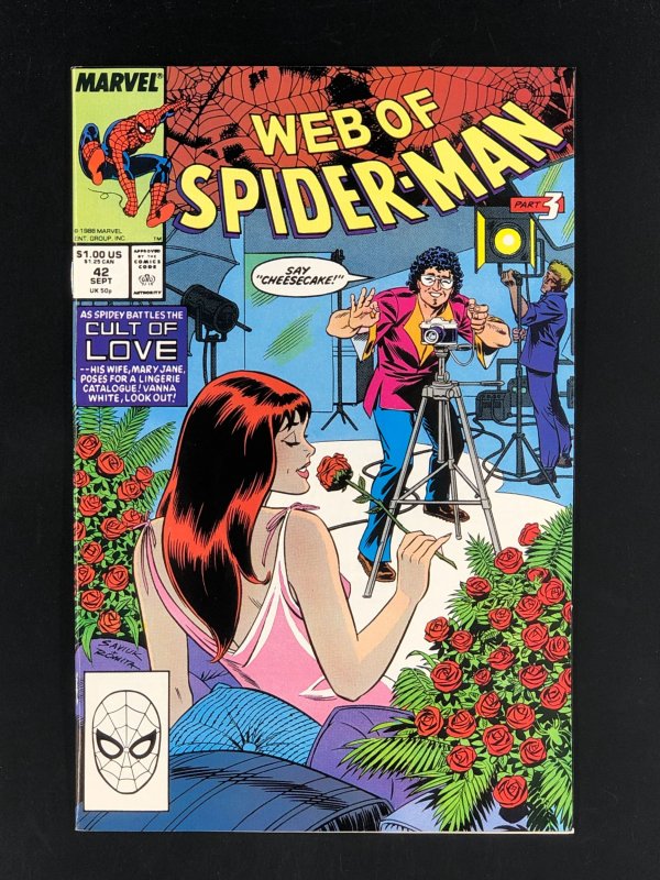 Web of Spider-Man #42 (1988) VF/NM Cult Of Love Pt 1