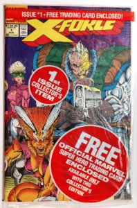 X-Force #1 Direct Edition (NM-, 1991) X-Force Card Inside