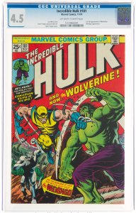 The Incredible Hulk #181 (Marvel, 1974) CGC GRADED 4.5