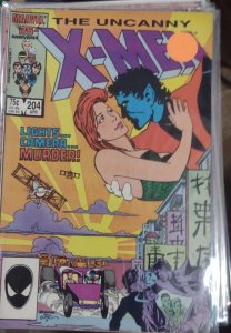 UNCANNY X-MEN # 204 1986 MARVEL DISNEY   SOLO NIGHTCRAWLER  vs arcade