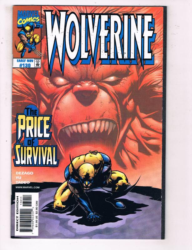 Wolverine #130 VF Marvel Comics Comic Book Dezago X Men Nov 1998 DE24