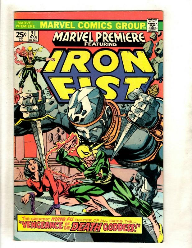 Marvel Premiere # 21 VF/NM Comic Book Feat. Iron Fist Defenders Misty Knight WS9