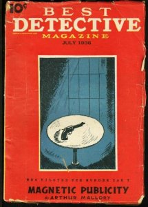 BEST DETECTIVE MAGAZINE 1936 JUL-ARTHUR MALLORY-PULP G/VG