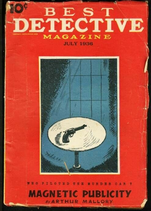 BEST DETECTIVE MAGAZINE 1936 JUL-ARTHUR MALLORY-PULP G/VG