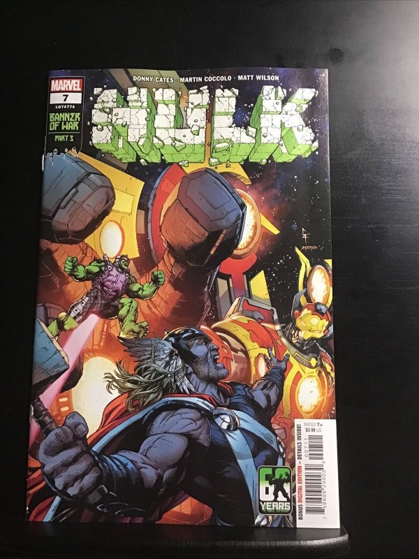 Hulk #7 Main Cover A Marvel Comics 2022 NM+ 