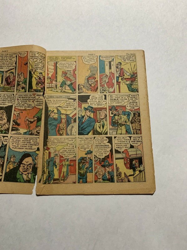 The Spirit Comic Book Section Sunday May 17 1942 Gd Good Tears