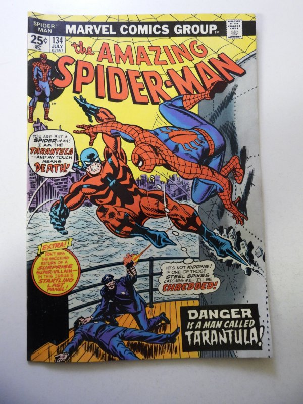 The Amazing Spider-Man #134 (1974) VG Condition moisture stains MVS Intact
