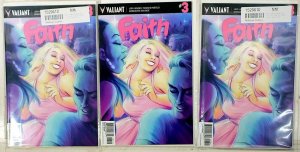 Faith Lot 3 #3 D x3 2016 Valiant 9.4 1:20 Incentive Var Colleen Coover Comics