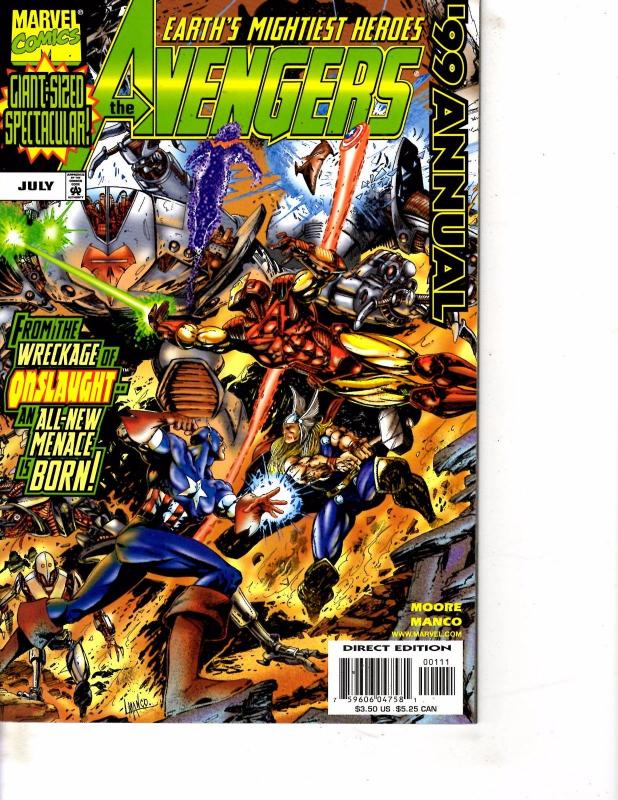 Lot Of 2 Avengers Annual Marvel Comic Books #'99 '2000 Iron Man Thor  DC1