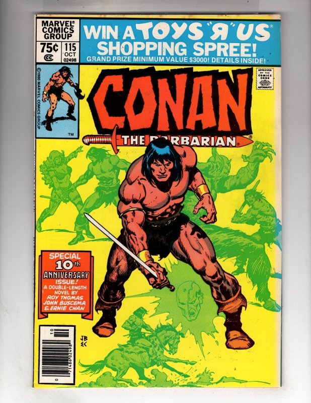Conan the Barbarian #115 (1980) ESTIMATED VF 8.0 [•ID#131]