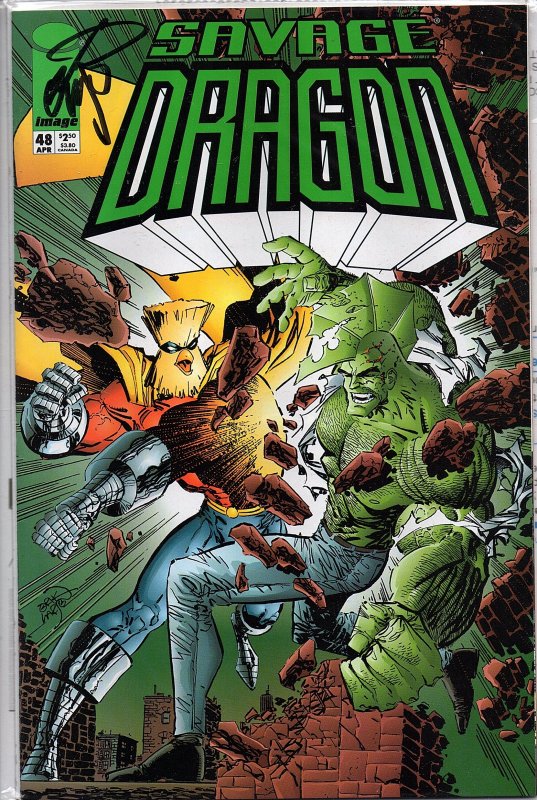 Image Comics Savage Dragon #48 Signed by Erik Larsen w/COA