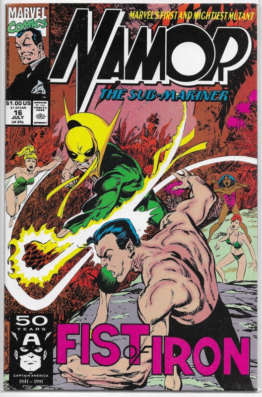 Namor the Sub-Mariner   #16 VF/NM Byrne, Iron Fist, Punisher