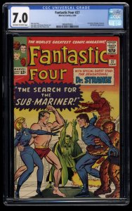 Fantastic Four #27 CGC FN/VF 7.0 Off White to White Sub-Mariner Doctor Strange!