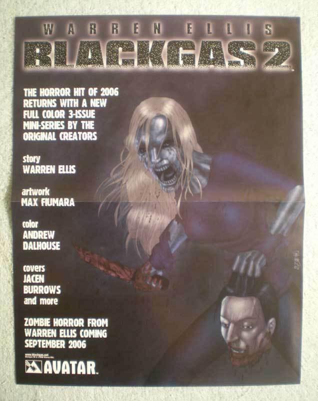 BLACKGAS 2 Promo Poster, Zombies, Warren Ellis, Unused, more in our store