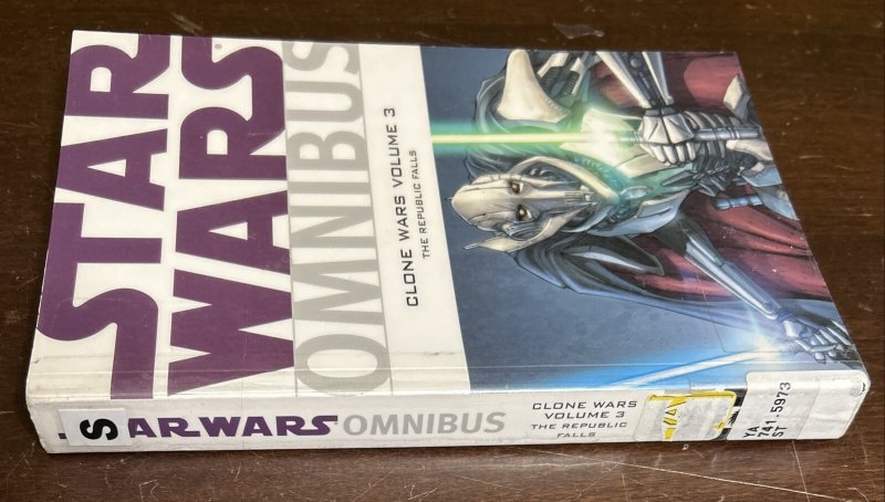 Star Wars Omnibus Clone Wars TPB Vol 3 The Republic Falls EX-LIBRARY READER COPY