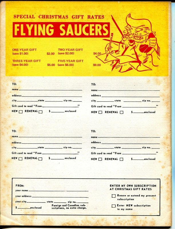 Flying Saucers #72 12/1971-Palmer-Mysteries of The Space Age-UFO's-VF