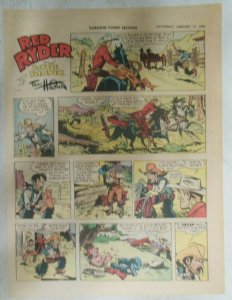 (52) Red Ryder Sunday Pages by Fred Harman from 1958 Most Tabloid Page Size!