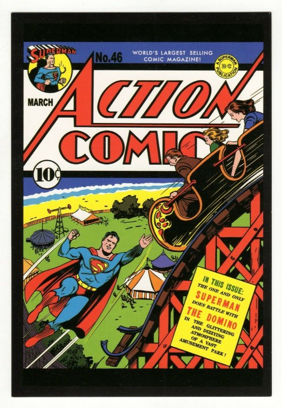 Action Comics #46 4x5 Cover Postcard 2010 DC Comics Superman Domino