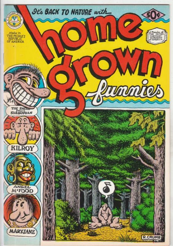 Home Grown Funnies #1 (Jan-71) NM- High-Grade Whiteman, Big Foot, Mary Jane, ...