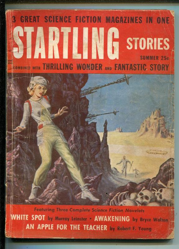 STARTLING STORIES SUMMER 1955-PULP-EMSH COVER-MURRAY LEINSTER-good