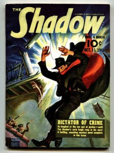 PULP:  SHADOW 1941 Oct 15-high grade- STREET AND SMITH-RARE PULP vf