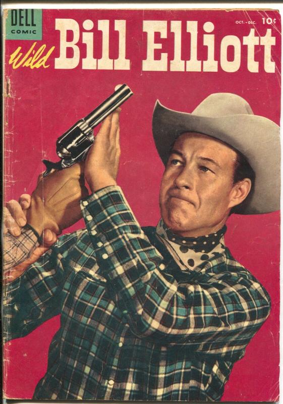 Wild Bill Elliott #15 1954-Dell-B-Western film star-western art-VG 